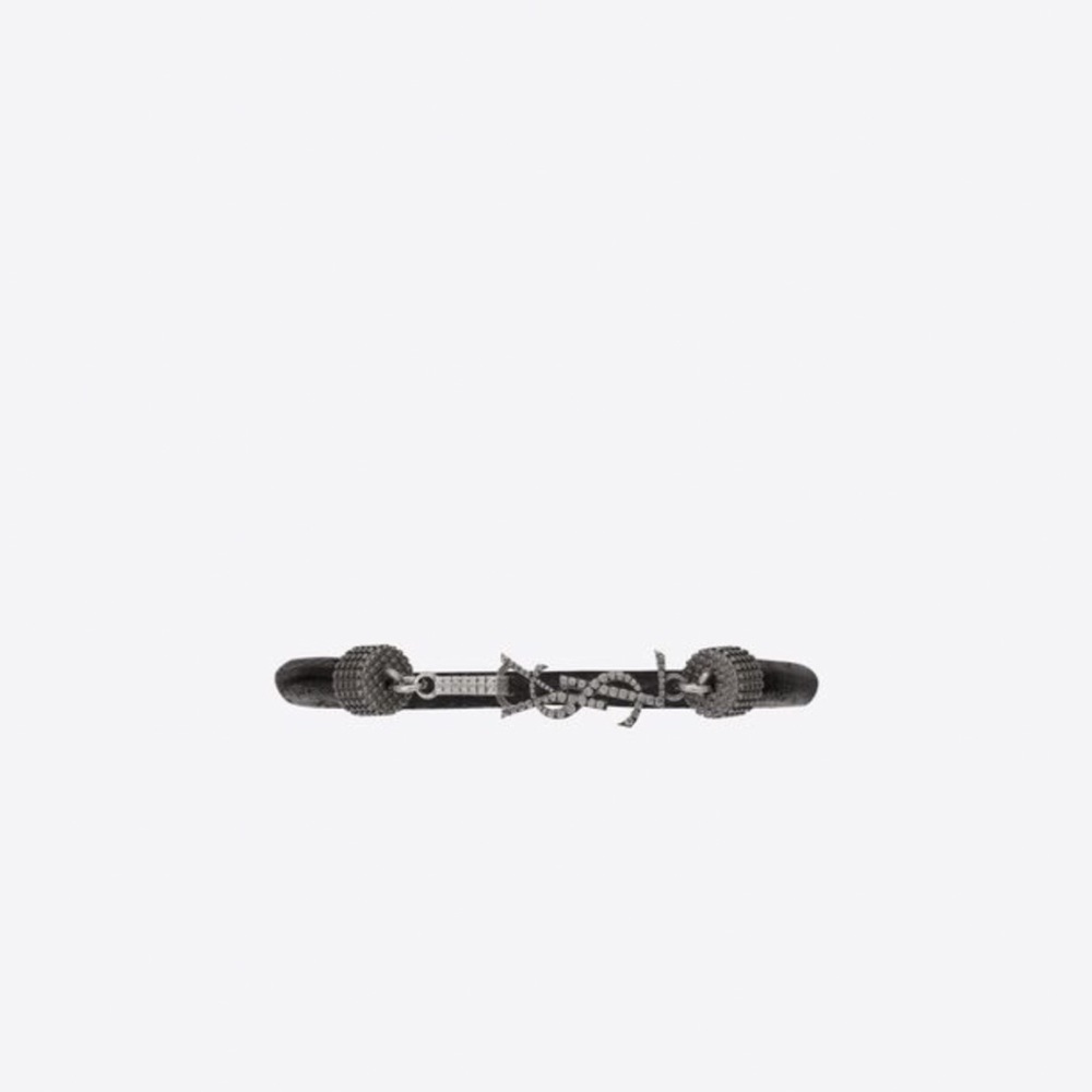 NWT YSL SAINT LAURENT OPYUM Bracelet Black lLeather Unisex🖤💝 - Picture 5 of 16